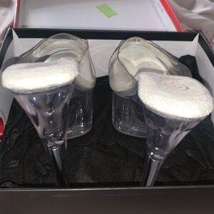 Pleaser Clear Lucite Platform Heels
